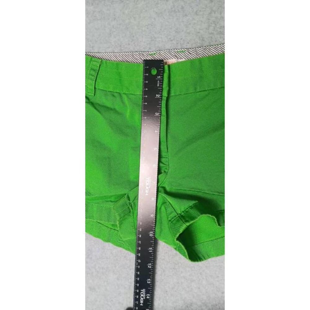 J Crew Chino Broken In Shorts Womens Size 0 Green Low Rise - Picture 10 of 13